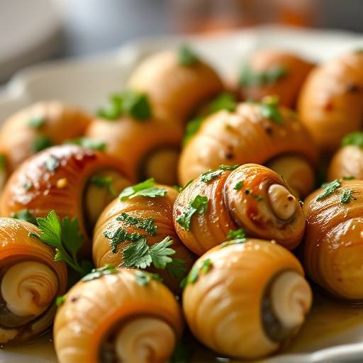 Escargots de Bourgogne: Snails baked in garlic and parsley butter.