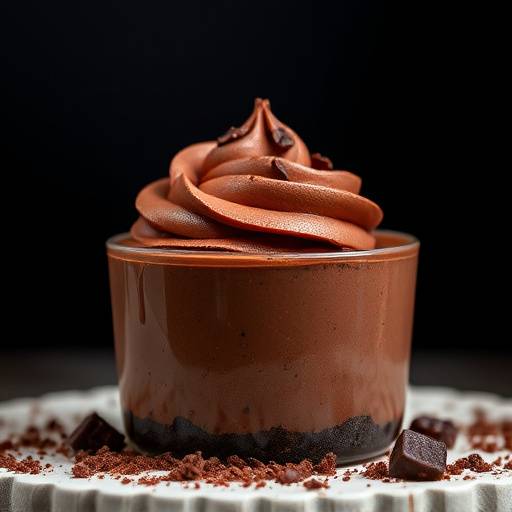 Mousse au Chocolat: Rich and decadent chocolate mousse.
